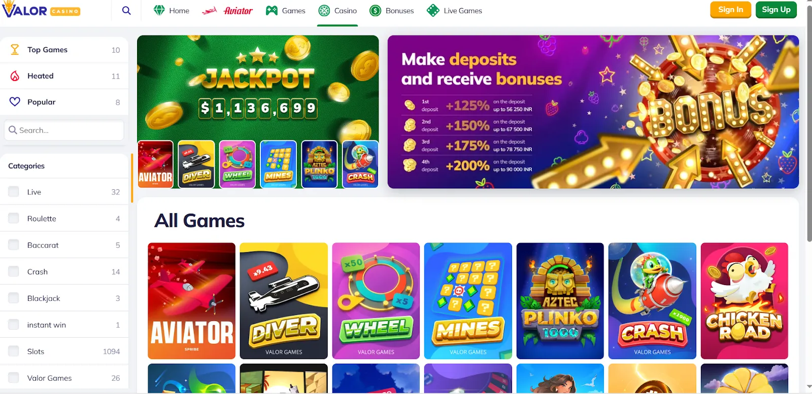 How to Use Bonus in Valor Casino