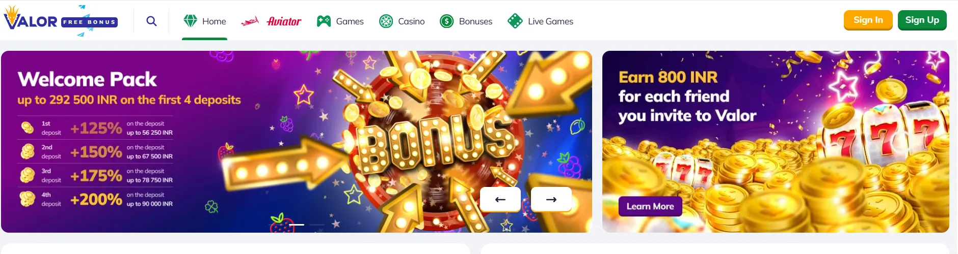 Valor Bet Login and Registration